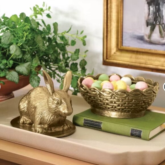 - Studio McGee Cast Metal Bunny Candy‎ Dish NWT - Picture 3 of 4